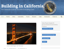 Tablet Screenshot of buildingincalifornia.com
